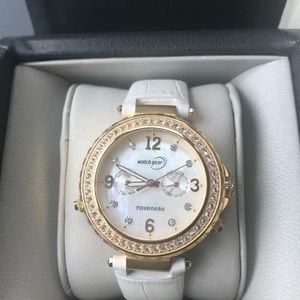 Torneau  Ladies Gold Tone Crystal Watch